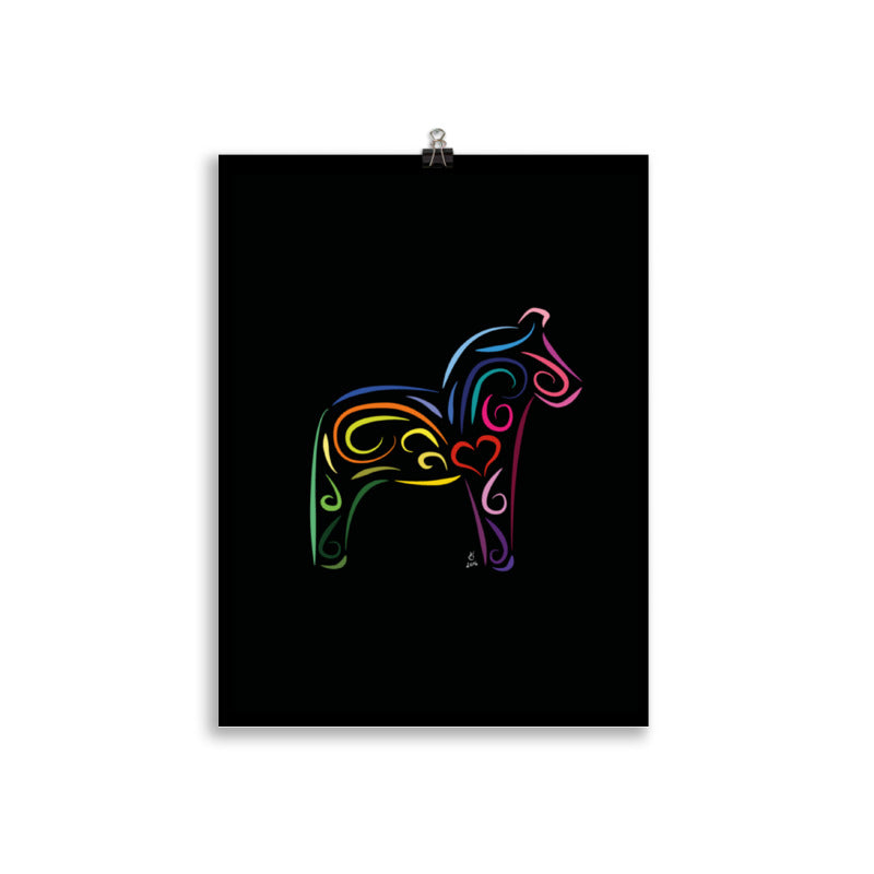 Dalahäst Poster Hanna Cavanagh Design