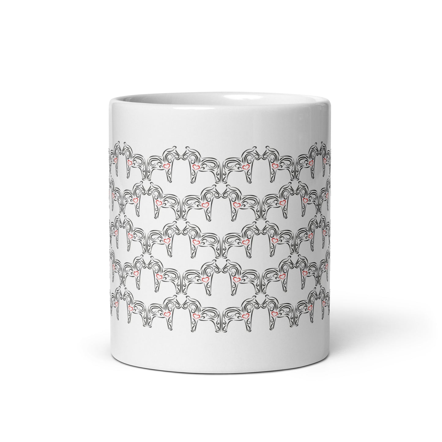 Dalahästar mönster kaffekopp