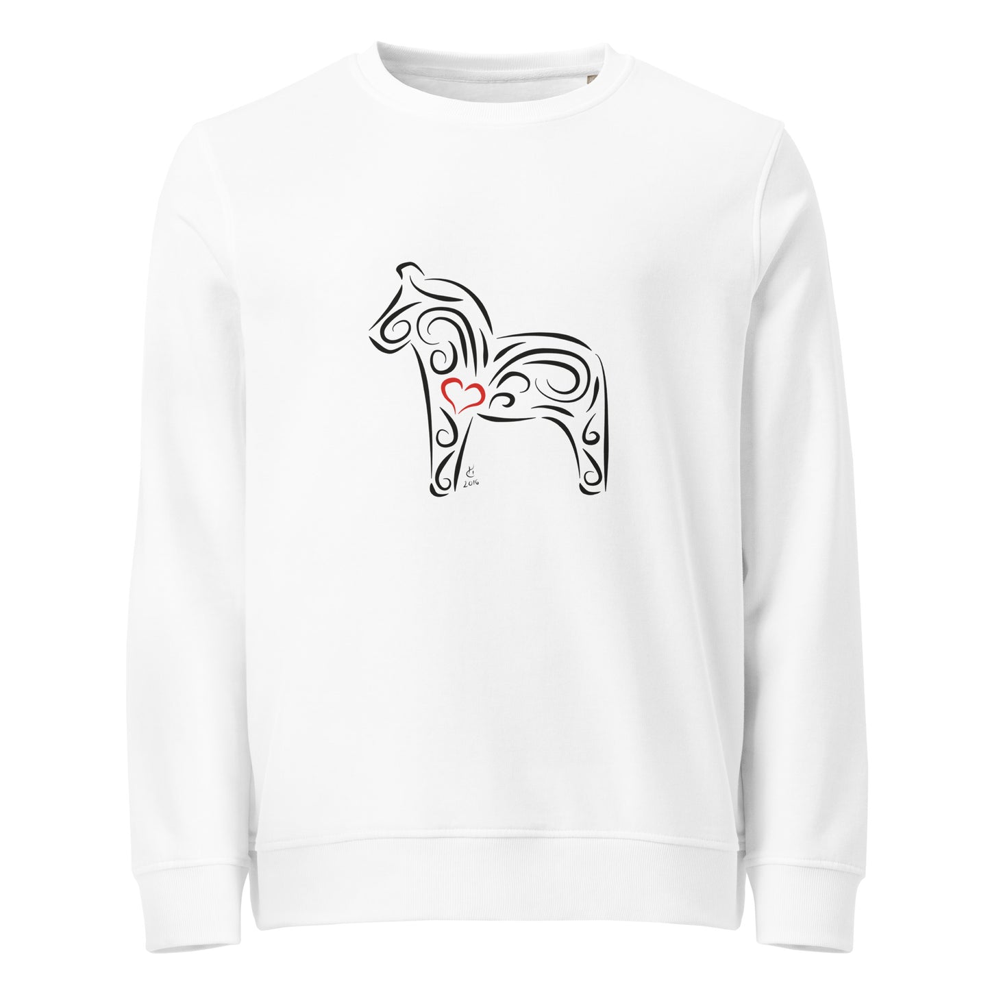 Hanna Cavanagh Design Dalahäst Sweatshirt Vit