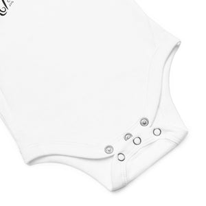 Dalahäst Babybody Vit tryckknappar