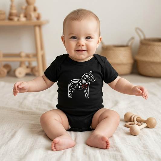 Hanna Cavanagh Design Daladesign Babybody Dalahäst