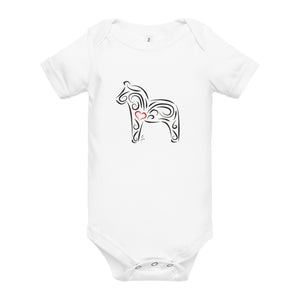 Dalahäst Babybody Vit