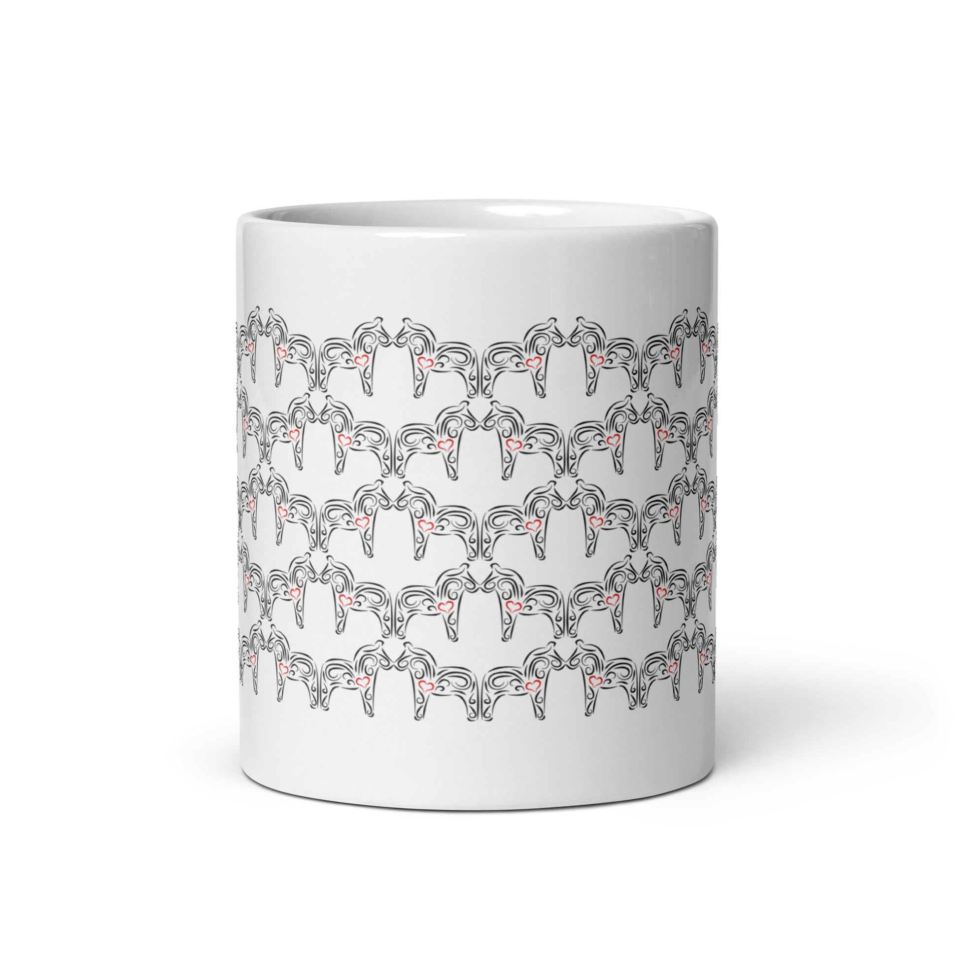 Dalahästar mönster kaffekopp