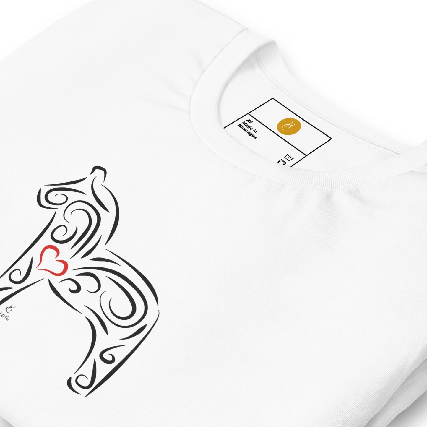 Hanna Cavanagh Design Dalahäst T-shirt Vit