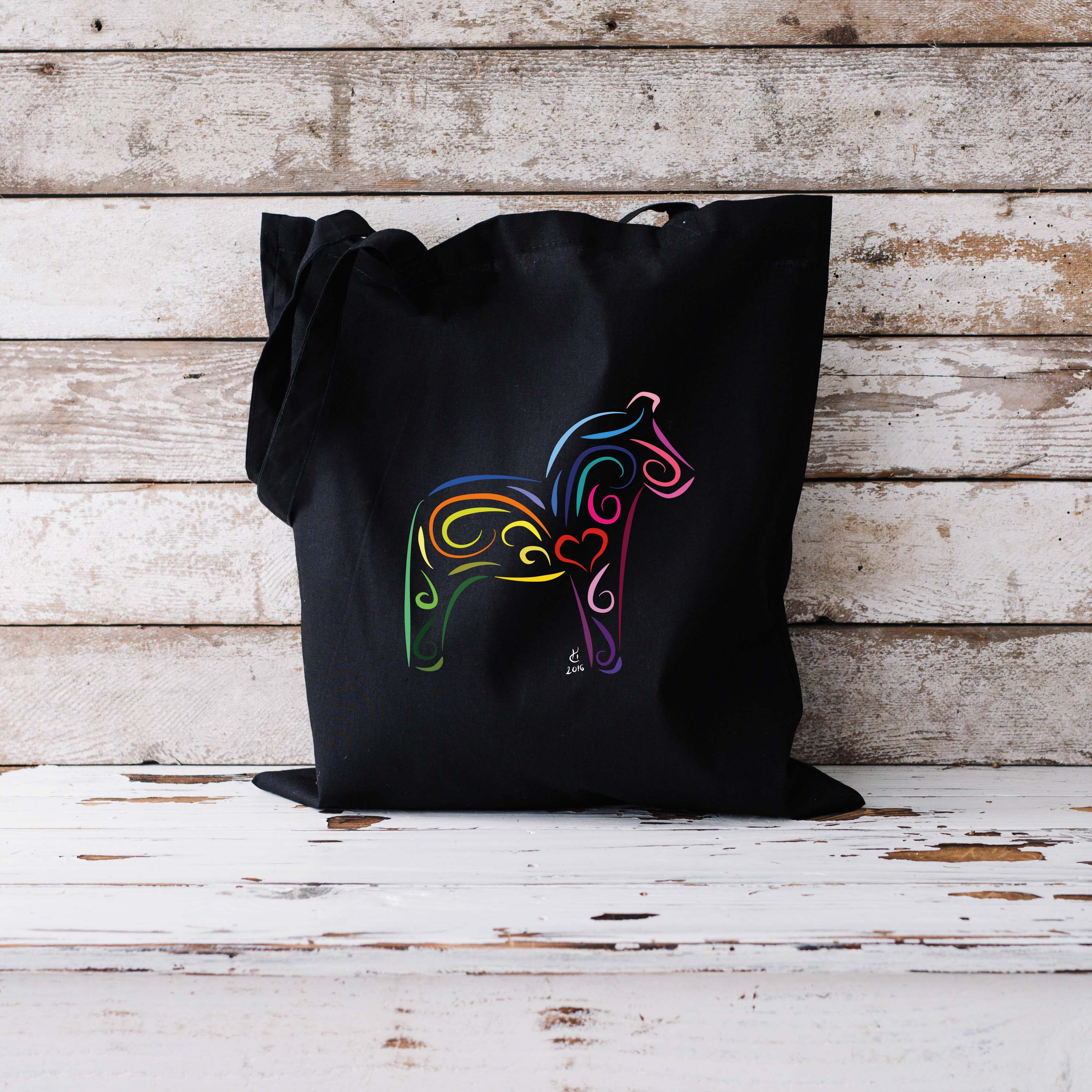 Dalecarlian horse Tote bag
